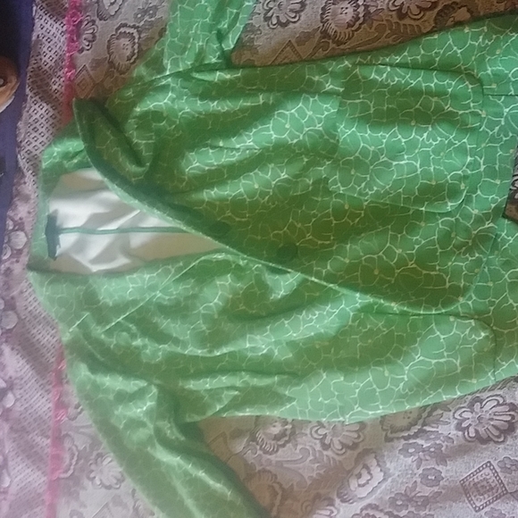 Talbots Green Flower Jacket - Picture 2 of 4